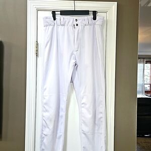 Mens Adult Baseball pants, white, AM. No brand name on pants.